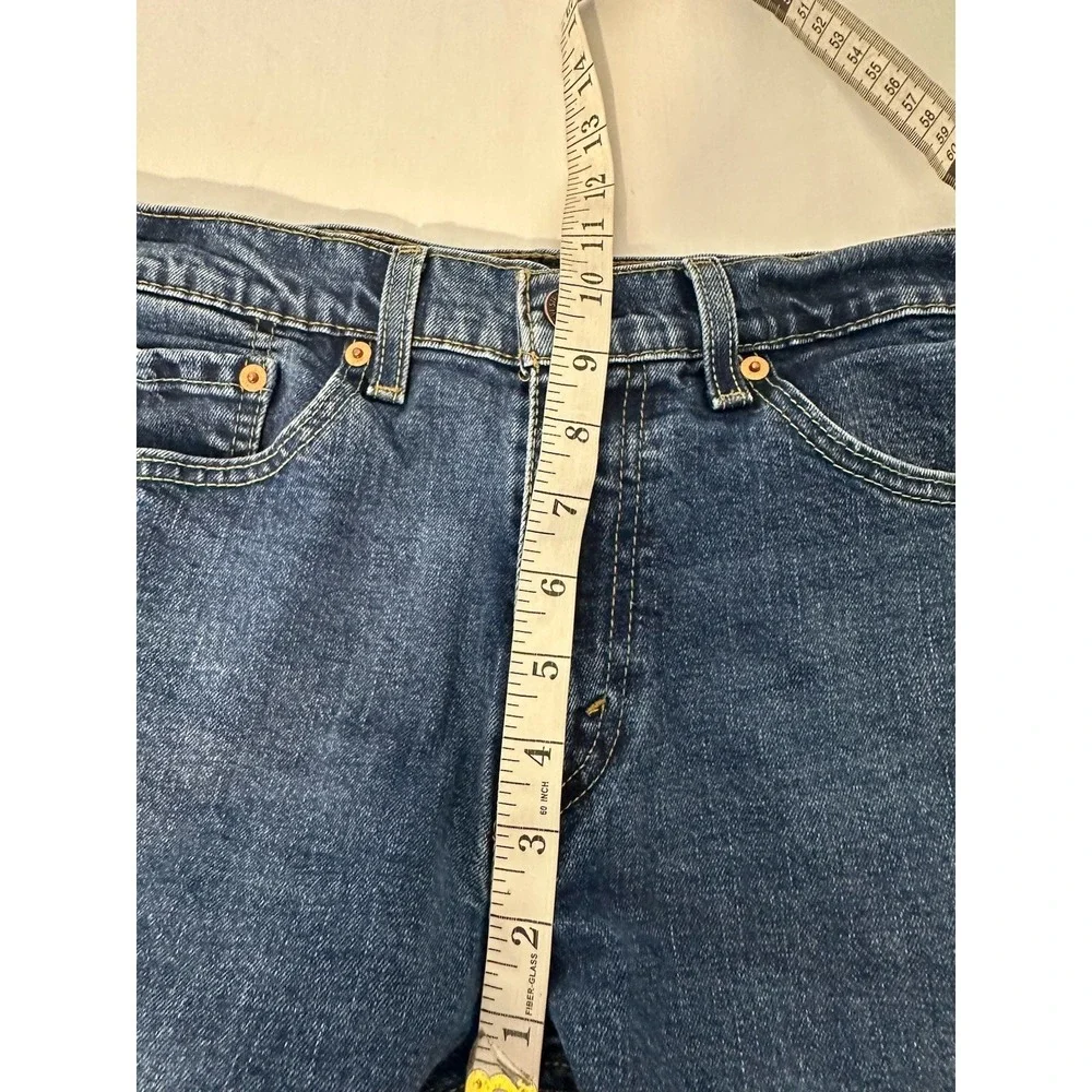 Levis 505 Jeans Mens 30x32 29x30Blue Regular Fit Straight Med Wash Denim Stretch